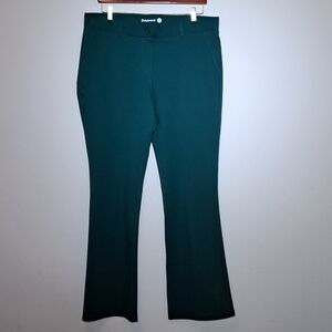 Betabrand Green Flare Pants Professional Style Size 1x Long